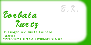 borbala kurtz business card